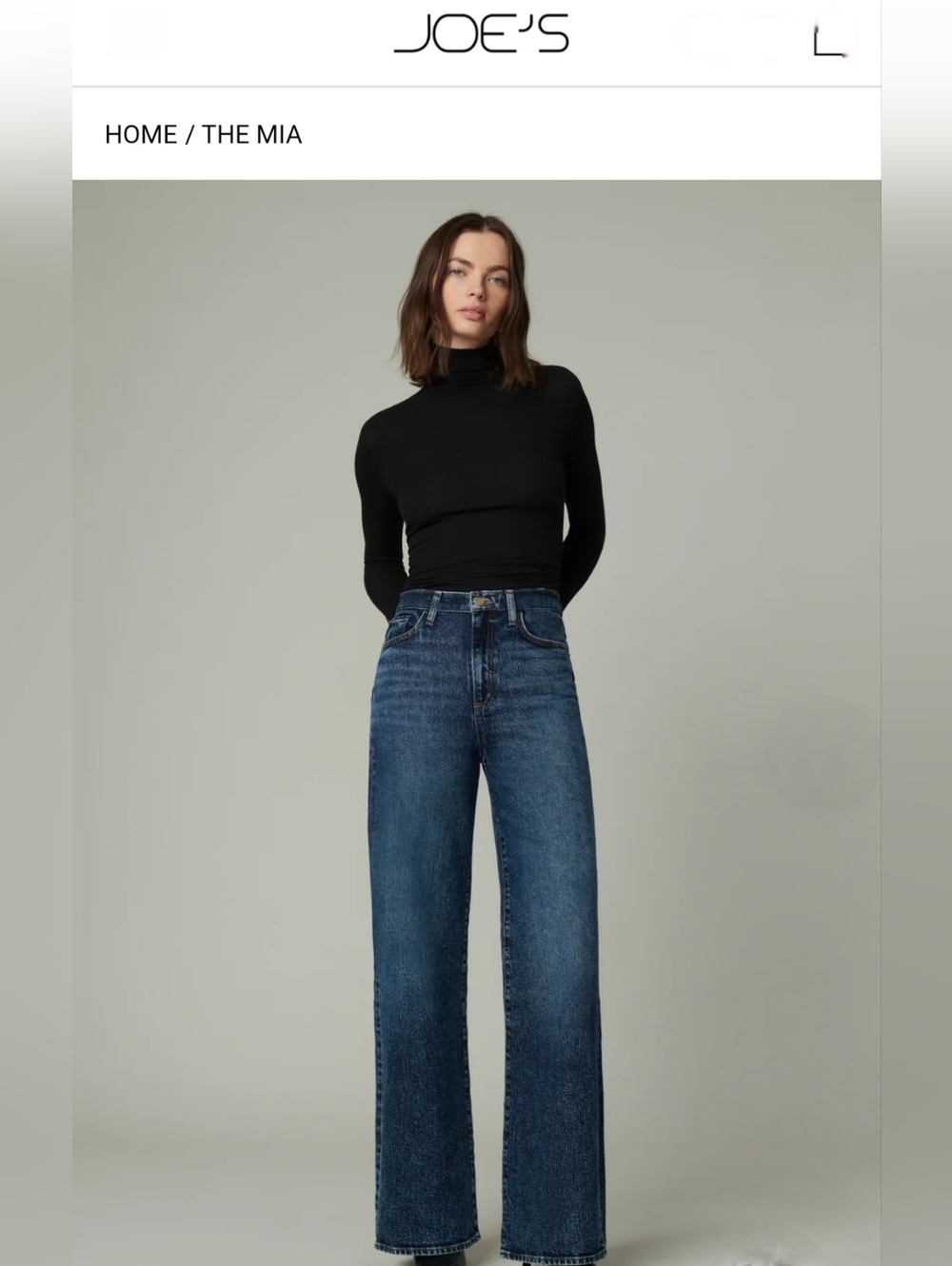 Joe's Jeans High-Rise Mia Straight Leg Women’s Jeans 26 X 29.5 Denim School